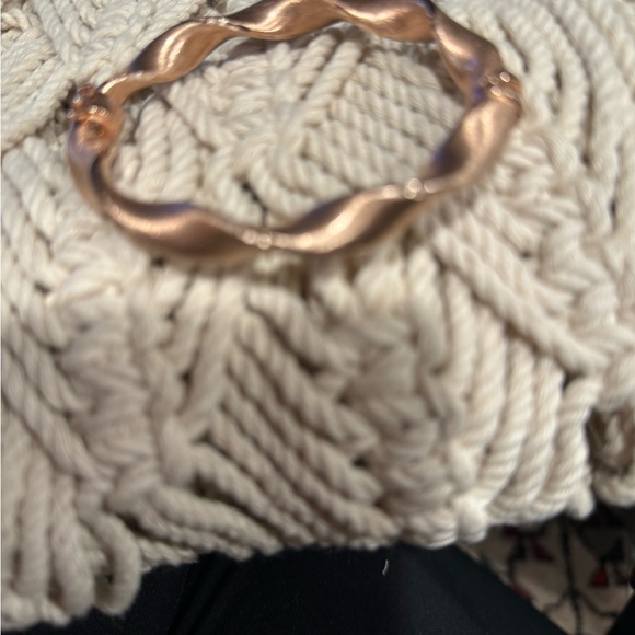 ITALIAN ROSE GOLD OVER STERLING SILVER BANGLE - Picture 5 of 6